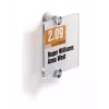 DURABLE CRYSTAL SIGN Door Sign 105x105 mm, Frameless Acrylic Glass, Screw Mounting, Transparent, 1 Set 482019