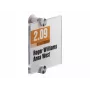 DURABLE CRYSTAL SIGN Door Sign 105x105 mm, Frameless Acrylic Glass, Screw Mounting, Transparent, 1 Set 482019