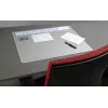DURABLE Desk Pad with Integrated Calendar, Full-View Transparent Cover, 65x52 cm, Dark Blue