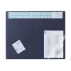 DURABLE Desk Pad with Integrated Calendar, Full-View Transparent Cover, 65x52 cm, Dark Blue