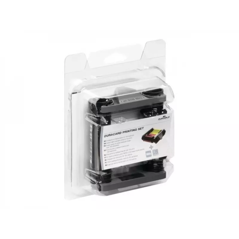 DURABLE DURACARD ID 300 Printer Accessory Kit with Black Monochrome Ribbon and Cleaning Card 891300
