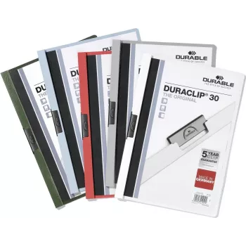 DURABLE DURACLIP 30 A4 Clip Folder Transparent (25 Pack) 220000