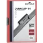 DURABLE DURACLIP 60 A4 Clip Folder Black with Transparent Front Cover, 60-Sheet Capacity, Non-Slip Spring Clip, Pack of 25 220903