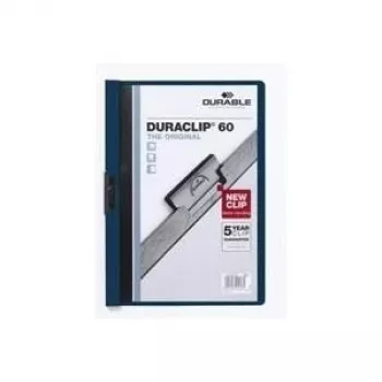 DURABLE DURACLIP 60 A4 Clip Folder, Transparent, Pack of 25 (220928)
