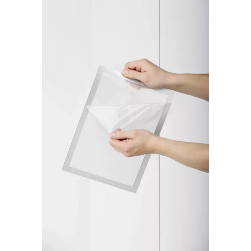 DURABLE DURAFRAME SUN A3 Self-Adhesive Info Frame, Silver, 2-Pack 484223
