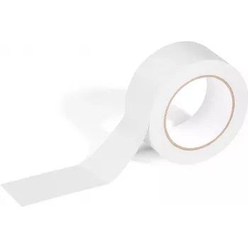 DURABLE DURALINE BASIC Marking Tape 50 mm x 30 m, White, Self-Adhesive PVC, Tear & Abrasion Resistant 104402