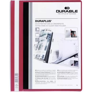 DURABLE DURAPLUS® A4+ Presentation Folder, Blue, Pack of 25 257903