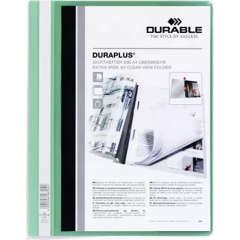 DURABLE DURAPLUS A4+ Presentation Folder, Transparent, Pack of 25 257905