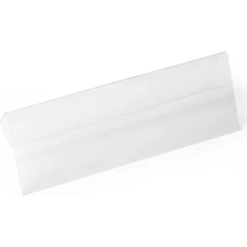 DURABLE HARD COVER Identification Pocket with Fold, A6 Landscape, Transparent, 10/Pack 116119