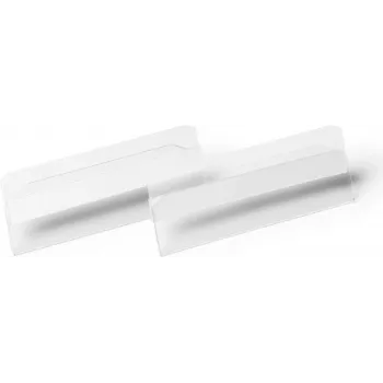 DURABLE HARD COVER Self-Adhesive Label Pocket 100 x 38 mm, Transparent, 10/Pack 118019