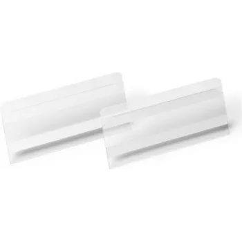 DURABLE HARD COVER Self-Adhesive Label Pocket 150 x 67 mm, Transparent, 50/Pack 118119