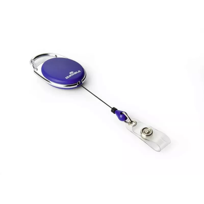 DURABLE Jojo STYLE Retractable Badge Reel with Snap Button Loop, 10-Pack, Black 832407
