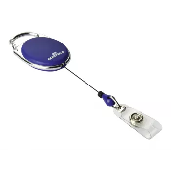 DURABLE Jojo STYLE Retractable Badge Reel with Snap Button Loop, 10-Pack, Black 832407