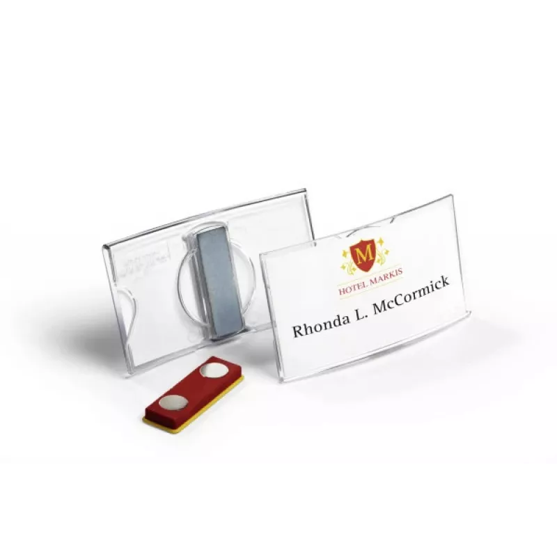 DURABLE KONVEX Magnetic Name Badge 75x40mm, Pack of 25 812319
