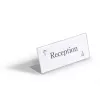 DURABLE L-Shaped Desk Name Plate 61x150 mm Acrylic Transparent, Pack of 10 805419