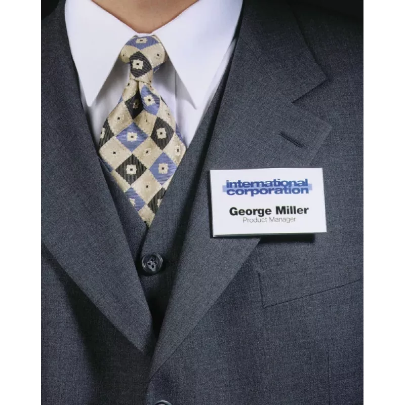 DURABLE Magnetic Name Badge 90 x 54 mm, Clear, 25 per Pack 811719
