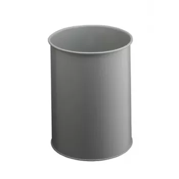 DURABLE Metal Waste Bin 15L Round Black 330110