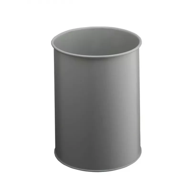 DURABLE Metal Waste Bin 15L Round Black 330110