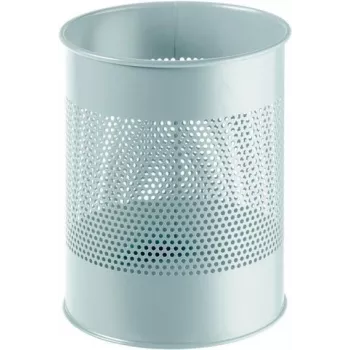DURABLE Metal Waste Bin 15L Round Perforated Black 331010