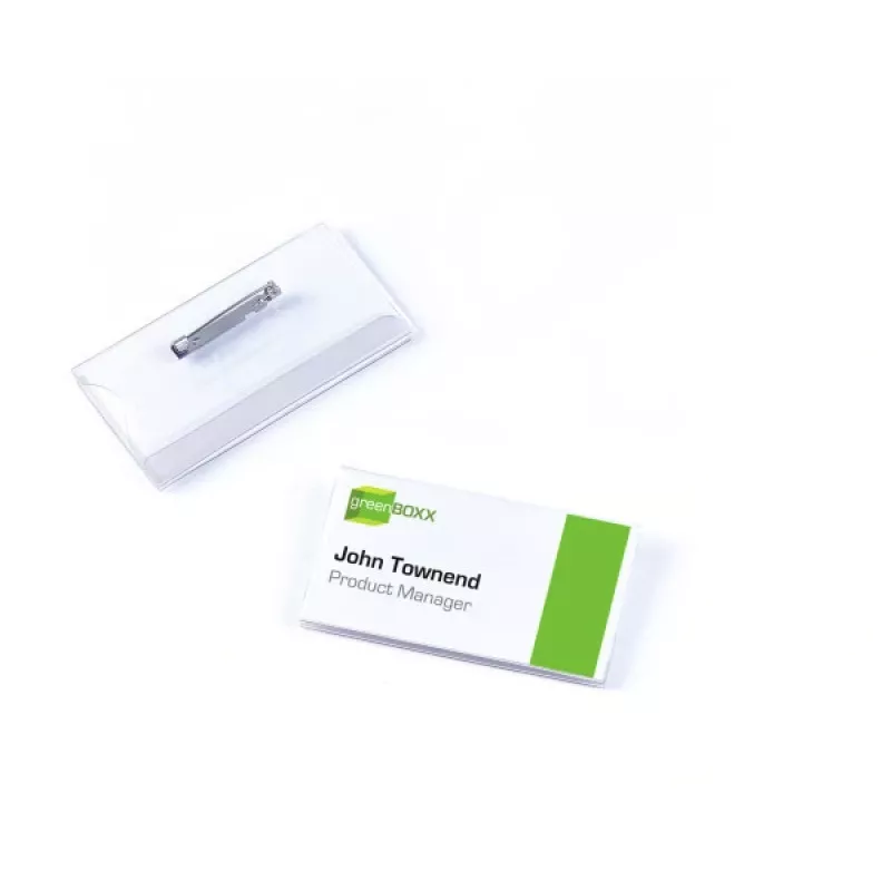 DURABLE Name Badge 40x75 mm with Pin Fastener, 100 Pieces 800119