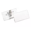 DURABLE Name Badge Holder 40x75 mm with Combi Clip, Acrylic, Transparent, 25/Pack (812119)