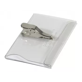 DURABLE Name Badge Holder 54x90 mm with Crocodile Clip, Pack of 25, Transparent 811119