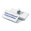 DURABLE Name Badge Holder 75x40 mm with Crocodile Clip, Transparent, 25-Pack 811019