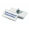 DURABLE Name Badge Holder 75x40 mm with Crocodile Clip, Transparent, 25-Pack 811019