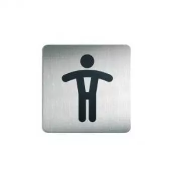 DURABLE PICTO Men's WC Sign 150x150 mm Silver Self-Adhesive 495423