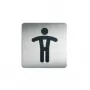 DURABLE PICTO Men's WC Sign 150x150 mm Silver Self-Adhesive 495423
