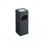 DURABLE Rectangular Steel Waste Bin with Integrated Ashtray, 17 Litre, Black 333158