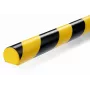 Durable S32R Floor Cable Protector, PVC, Black/Yellow, Rounded, 1000 mm