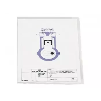 DURABLE STANDARD A4 Polypropylene Document Sleeves, Top & Side Opening, 100-Pack, Transparent 233719