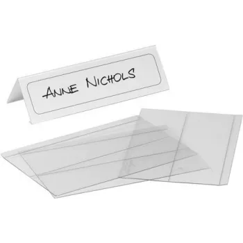 DURABLE Table Name Plate Tent Style 210x61 mm PET Clear 10 Pieces 804819