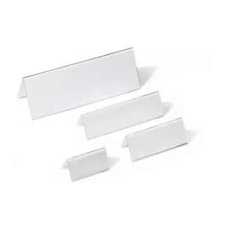 DURABLE Table Name Plate Tent Style A4 105/210x297 mm Acrylic Transparent 10 Pieces 803519