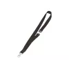 DURABLE Textile Lanyard 20 with Carabiner Hook, Black, 10-Pack (813701)