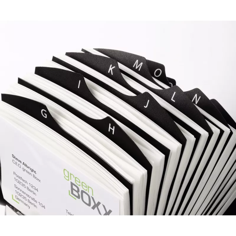 DURABLE VISIFIX® Rotary Card File, 500-Card Capacity, A-Z Index, Black 248123