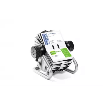 DURABLE VISIFIX® Rotary Card File, 500-Card Capacity, A-Z Index, Black 248123