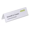 DURABLE VISIFIX® Table Name Plate Tent Style 61/122x210 mm, Transparent PVC, Pack of 25 (805219)