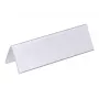 DURABLE VISIFIX® Table Name Plate Tent Style 61/122x210 mm, Transparent PVC, Pack of 25 (805219)
