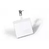DURABLE VISITOR Name Badge Holder 90 x 60 mm with Swivel Clip, Transparent, 25 Pieces (800319)