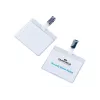 DURABLE VISITOR Name Badge Holder 90 x 60 mm with Swivel Clip, Transparent, 25 Pieces (800319)