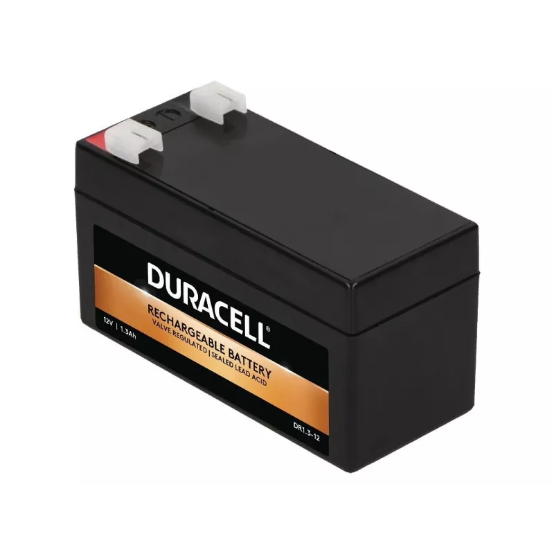 Duracell DR1.3-12 12V 1.3Ah VRLA Battery – Maintenance-Free AGM Rechargeable