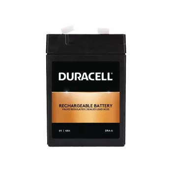 Duracell DR4-6 6V 4Ah VRLA AGM Battery with F1 Terminals