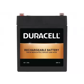 Duracell DR5-12 12V 5Ah VRLA Rechargeable Battery – Sealed Lead Acid, AGM Maintenance-Free