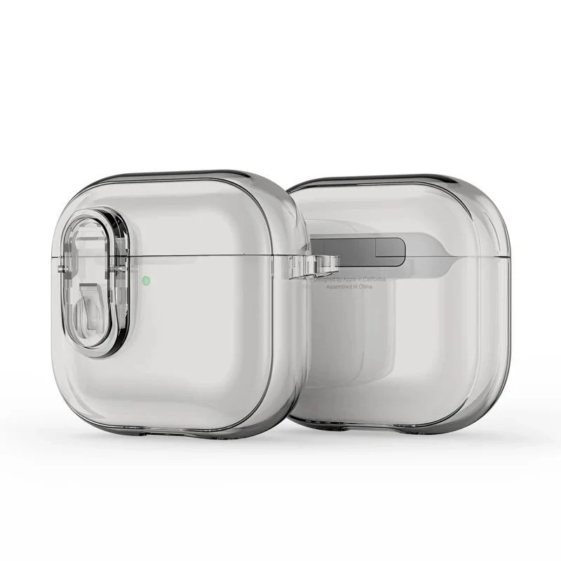 Dux Ducis Apple AirPods 4 PECL Series PC+TPU Cover with Hook Grey