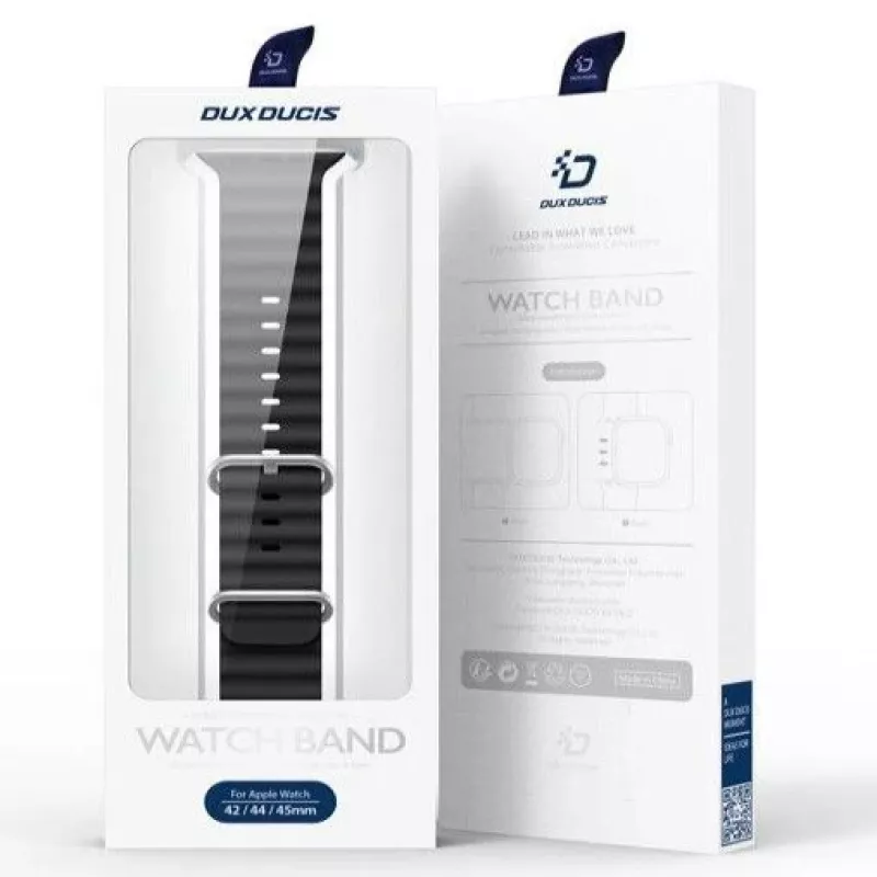 Dux Ducis Apple Silicone Strap for Apple Watch 42/44/45/46/49mm Black