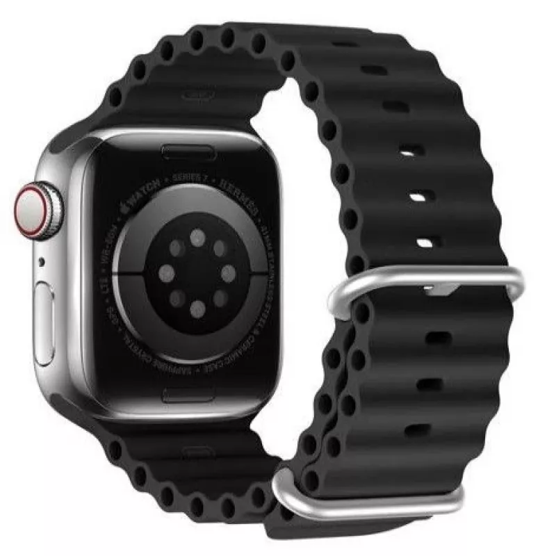 Dux Ducis Apple Silicone Strap for Apple Watch 42/44/45/46/49mm Black