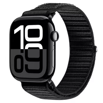 Dux Ducis Apple Watch 42/44/45/46/49mm YE Nylon Braided Loop Wrist Strap Black