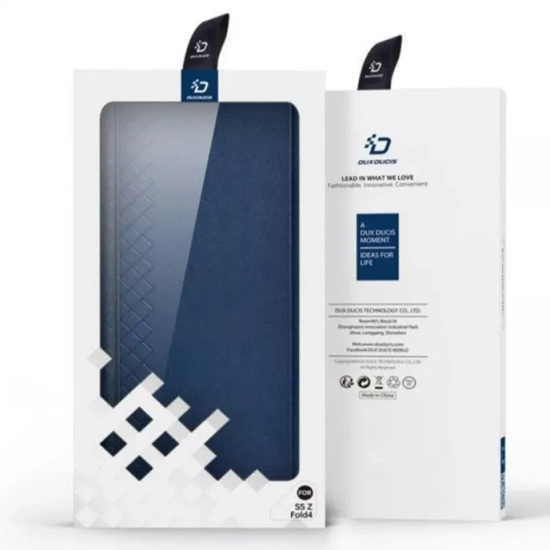 Dux Ducis Bril Series Flip Wallet Case for Samsung Galaxy Z Fold4, Dark Blue